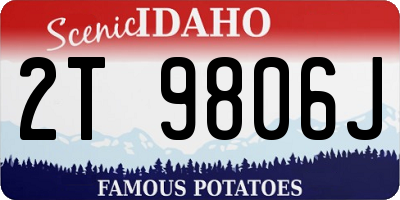 ID license plate 2T9806J