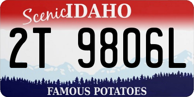 ID license plate 2T9806L