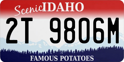 ID license plate 2T9806M