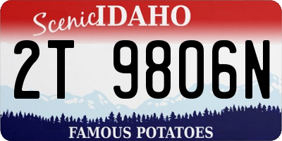 ID license plate 2T9806N