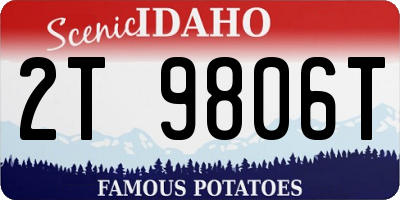 ID license plate 2T9806T