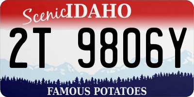 ID license plate 2T9806Y