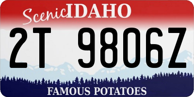 ID license plate 2T9806Z