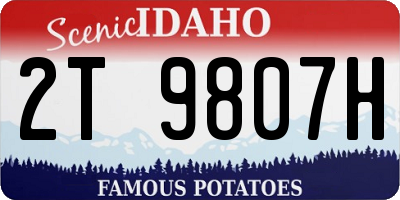 ID license plate 2T9807H