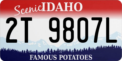 ID license plate 2T9807L