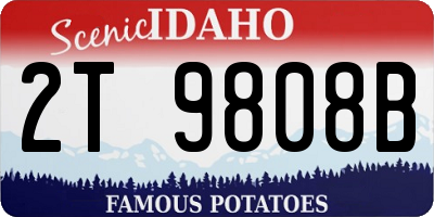 ID license plate 2T9808B