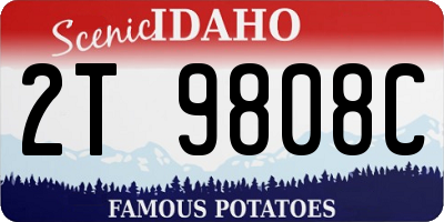 ID license plate 2T9808C