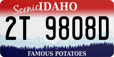 ID license plate 2T9808D