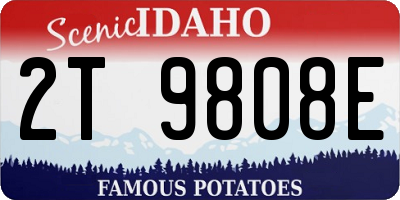 ID license plate 2T9808E