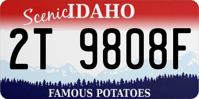 ID license plate 2T9808F