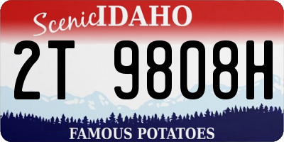 ID license plate 2T9808H