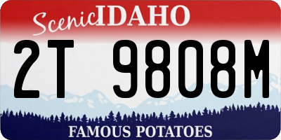 ID license plate 2T9808M