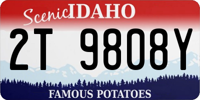 ID license plate 2T9808Y