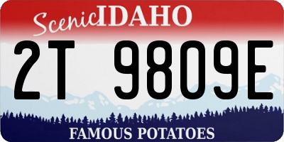 ID license plate 2T9809E