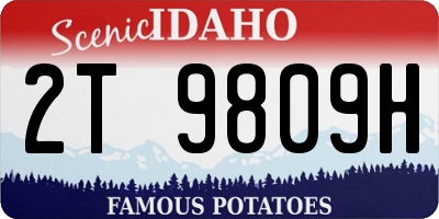 ID license plate 2T9809H