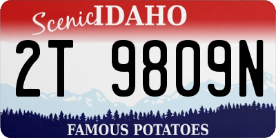 ID license plate 2T9809N