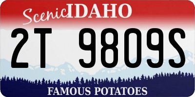 ID license plate 2T9809S