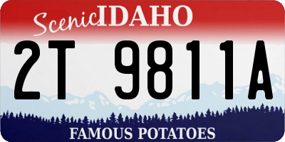 ID license plate 2T9811A