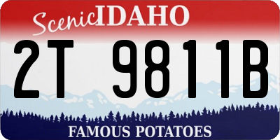 ID license plate 2T9811B