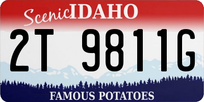ID license plate 2T9811G