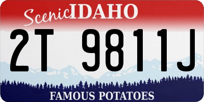 ID license plate 2T9811J