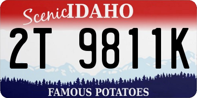 ID license plate 2T9811K