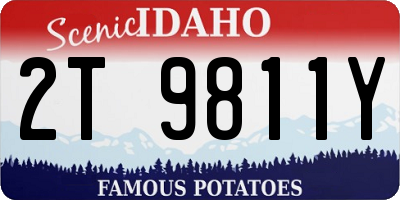 ID license plate 2T9811Y