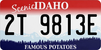 ID license plate 2T9813E