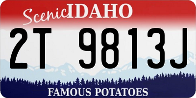 ID license plate 2T9813J