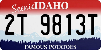 ID license plate 2T9813T