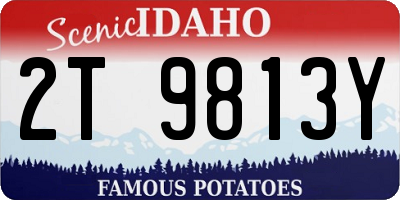 ID license plate 2T9813Y