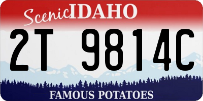 ID license plate 2T9814C