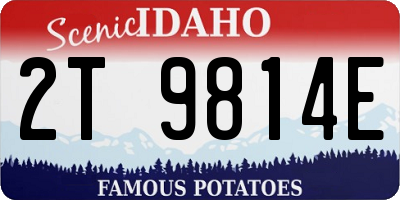 ID license plate 2T9814E