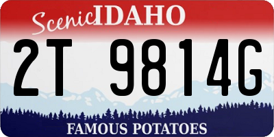 ID license plate 2T9814G