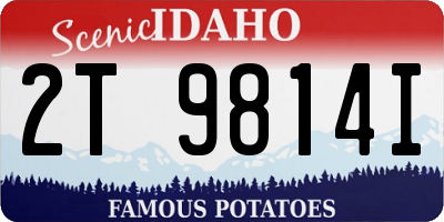 ID license plate 2T9814I