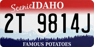 ID license plate 2T9814J