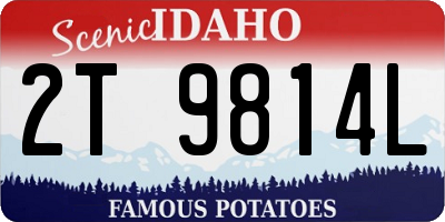 ID license plate 2T9814L