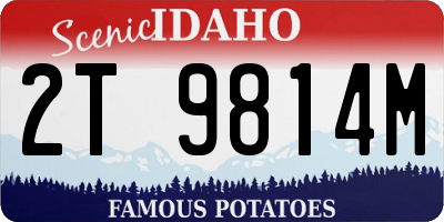 ID license plate 2T9814M