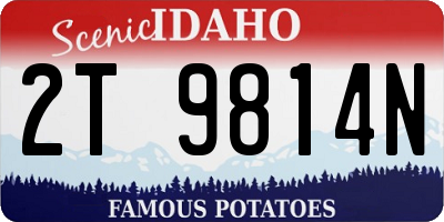 ID license plate 2T9814N