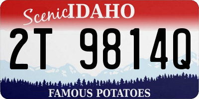 ID license plate 2T9814Q