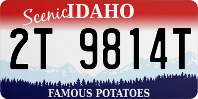 ID license plate 2T9814T