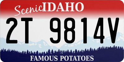 ID license plate 2T9814V