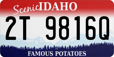 ID license plate 2T9816Q