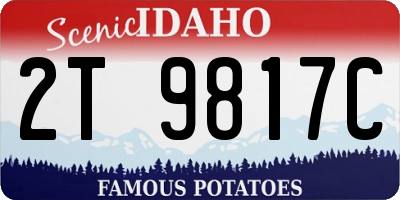 ID license plate 2T9817C