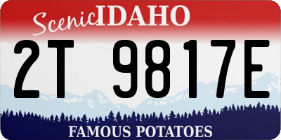 ID license plate 2T9817E