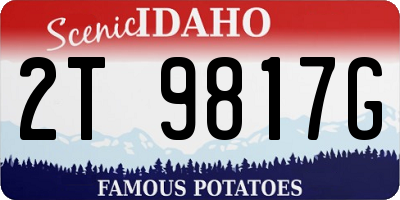 ID license plate 2T9817G