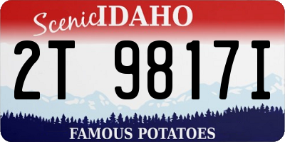 ID license plate 2T9817I