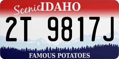 ID license plate 2T9817J