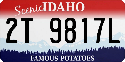 ID license plate 2T9817L