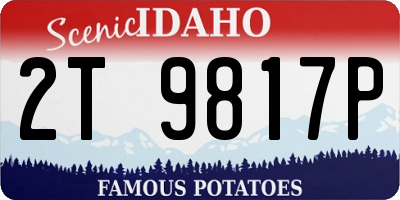 ID license plate 2T9817P